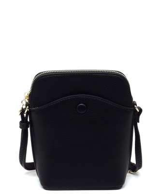 Fashion Pocket Crossbody Bag Cell Phone Purse CA116 BLACK